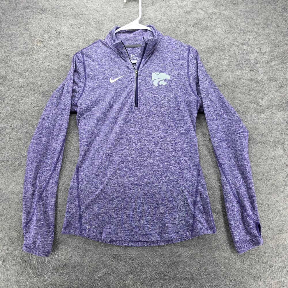 Kansas State Wildcats Shirt Womens Small Purple NCAA Basketball Nike Dri Fit